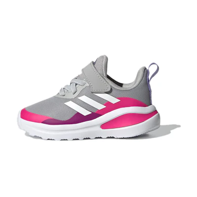 (TD) adidas Fortarun Elastic Lace Top Strap 'Gray Rose Red'