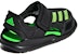 (TD) adidas Fortaswim I Velcro Kasual Hitam Hijau Sandal 'Hitam Hijau' FV8860