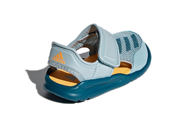 Shop 【TD嬰童】adidas Fortaswim I 魔術貼 防滑運動涼鞋 灰綠