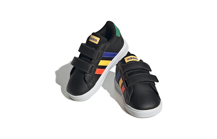 Lookbook (TD) adidas Grand Court 2.0 I ''Zwart Multi-Color'' HP8918