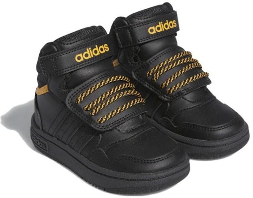 (Toddler) adidas Hoops 3.0 Mid 'Black Preloved Yellow' IF7755 Lookbook (Toddler) adidas Hoops 3.0 Mid 'Black Preloved Yellow' IF7755