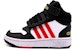 (TD) adidas Hoops Mid 'Hitam Putih Merah Terang' HR0229