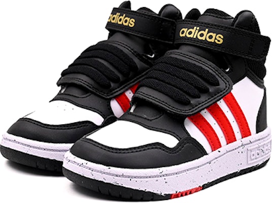 (TD) 阿迪达斯 Hoops 中帮 ‘黑白鲜红’ HR0229 Lookbook (TD) 阿迪达斯 Hoops 中帮 ‘黑白鲜红’ HR0229