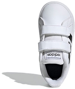 婴童 adidas neo GRAND COURT 魔術貼 防滑耐磨 低筒 板鞋 白黑 Purchase 婴童 adidas neo GRAND COURT 魔術貼 防滑耐磨 低筒 板鞋 白黑