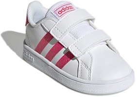 嬰幼兒 adidas neo GRAND COURT 防滑防踢 低筒 板鞋 白粉色 Lookbook 嬰幼兒 adidas neo GRAND COURT 防滑防踢 低筒 板鞋 白粉色