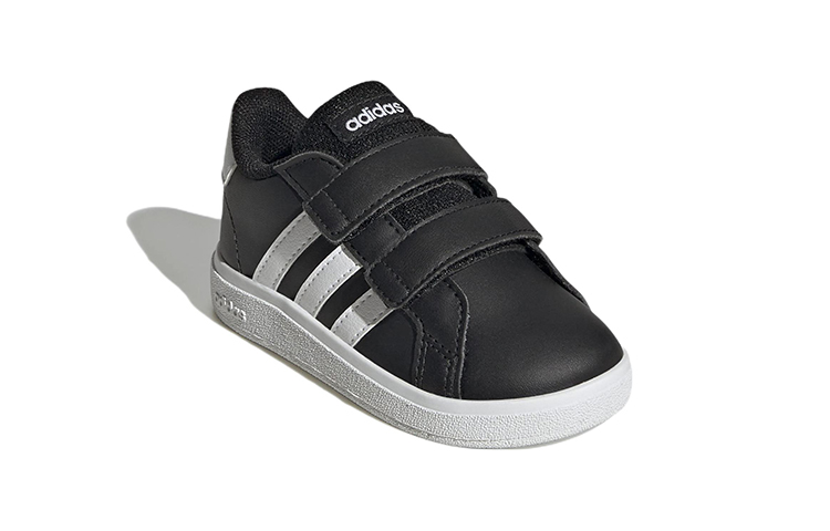 Lookbook TD嬰童 adidas neo Grand Court 生活風格 耐磨防滑休閒板鞋 黑白