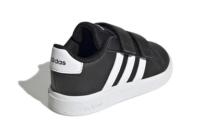 Shop TD嬰童 adidas neo Grand Court 生活風格 耐磨防滑休閒板鞋 黑白