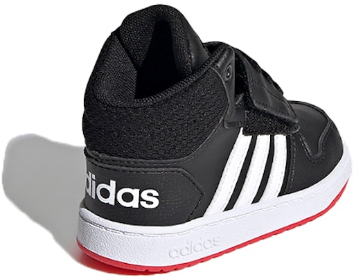 婴童 adidas neo Hoops 2.0 Mid 中筒 復古籃球鞋 黑白紅 Shop 婴童 adidas neo Hoops 2.0 Mid 中筒 復古籃球鞋 黑白紅