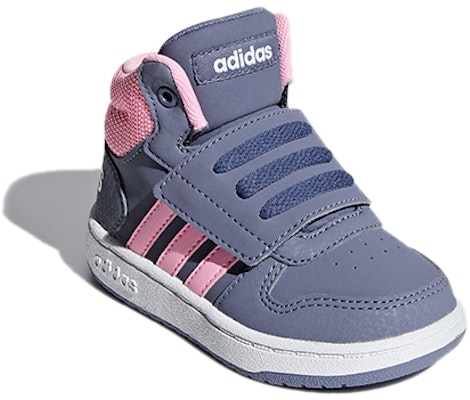 嬰兒 adidas neo HOOPS 2.0 Mid 高筒籃球鞋 藍粉 Lookbook 嬰兒 adidas neo HOOPS 2.0 Mid 高筒籃球鞋 藍粉