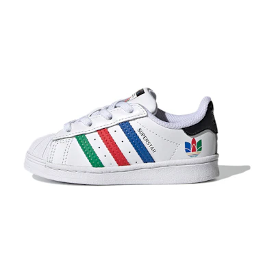 (TD) adidas Superstar 'Colorful Stripes - Cloud White'