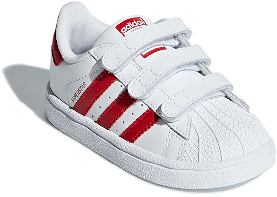 (TD) 阿迪达斯 Superstar CF I '猩红色' 童鞋 CG6639 Lookbook (TD) 阿迪达斯 Superstar CF I '猩红色' 童鞋 CG6639