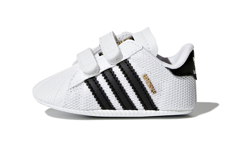 Buy 【TD嬰幼兒】adidas originals Superstar 魔術貼休閒板鞋 黑白金
