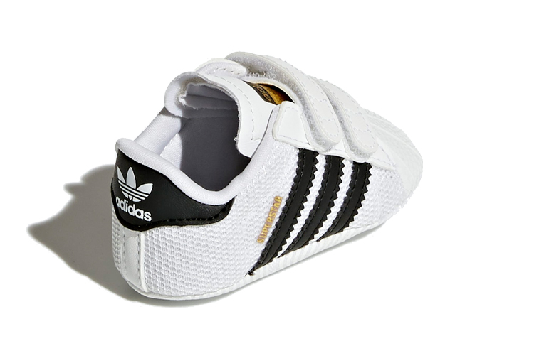 Shop 【TD嬰幼兒】adidas originals Superstar 魔術貼休閒板鞋 黑白金