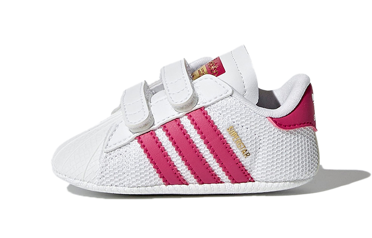 Buy (TD) アディダス スーパースター ベビー 白ピンク S79917