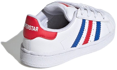 【TD嬰幼兒】adidas originals Superstar El I 白藍紅 Shop 【TD嬰幼兒】adidas originals Superstar El I 白藍紅