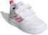 (TD) adidas Tensaur Kasut Putih/Merah Jambu S24059