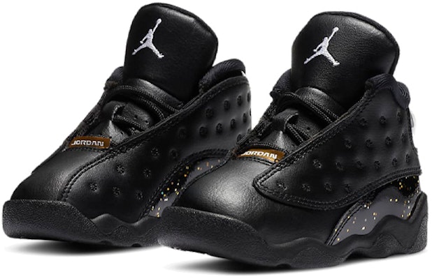 (TD) Air Jordan 13 Retro 'Hitam Emas Metalik' DC9442-007 Lookbook (TD) Air Jordan 13 Retro 'Hitam Emas Metalik' DC9442-007