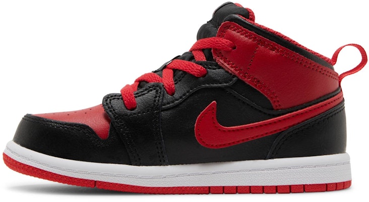 (TD) Air Jordan 1 Mid 'Alternate Bred' Lelaki DQ8425-060 Lookbook (TD) Air Jordan 1 Mid 'Alternate Bred' Lelaki DQ8425-060