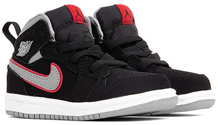 (幼童) Air Jordan 1 中筒鞋「黑色粒子灰」640735-060 Lookbook (幼童) Air Jordan 1 中筒鞋「黑色粒子灰」640735-060
