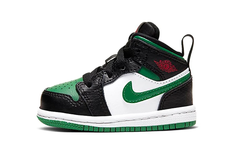 Buy (TD) Air Jordan 1 Mid 'Negro Verde Pino' 640735-067
