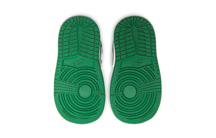 Shop (TD) Air Jordan 1 Mid 'Negro Verde Pino' 640735-067