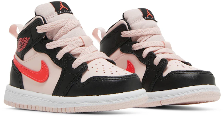 Pink and black toddler jordans hot sale