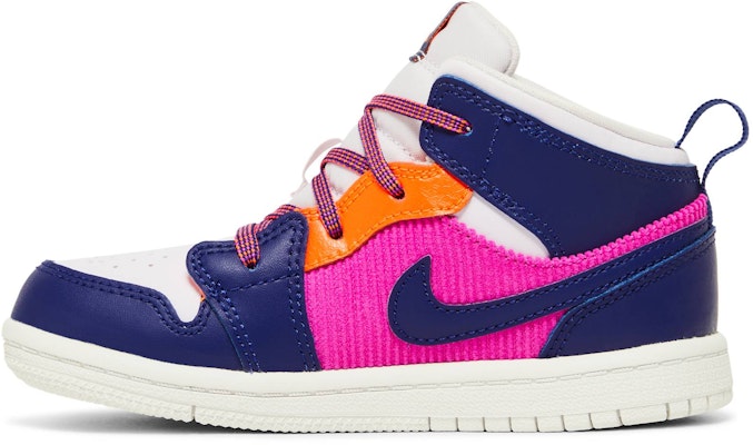 (TD) Air Jordan 1 Mid 'Fire Pink' Wanita 644507-602 Lookbook (TD) Air Jordan 1 Mid 'Fire Pink' Wanita 644507-602