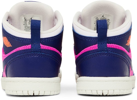 (TD) Air Jordan 1 Mid 'Fire Pink' Wanita 644507-602 Details for (TD) Air Jordan 1 Mid 'Fire Pink' Wanita 644507-602