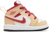 Buy (TD) Air Jordan 1 Mid 'Light Curry Cardinal Red' Lelaki Wanita Sneakers 640735-201