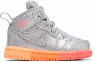 (Toddler) Air Jordan 1 Mid 'Metallic Silver Pink Crimson' 644507-006 (Toddler) Air Jordan 1 Mid 'Metallic Silver Pink Crimson' 644507-006