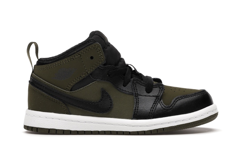 (Toddler) Air Jordan 1 Mid 'Olive Canvas' 640735-301