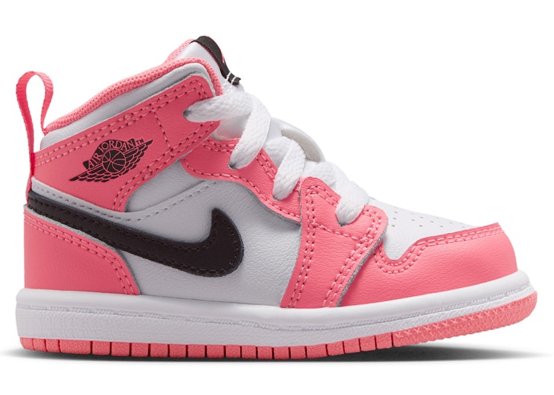 (Toddler) Air Jordan 1 Mid 'Pink Gaze Black White' DQ8425-602