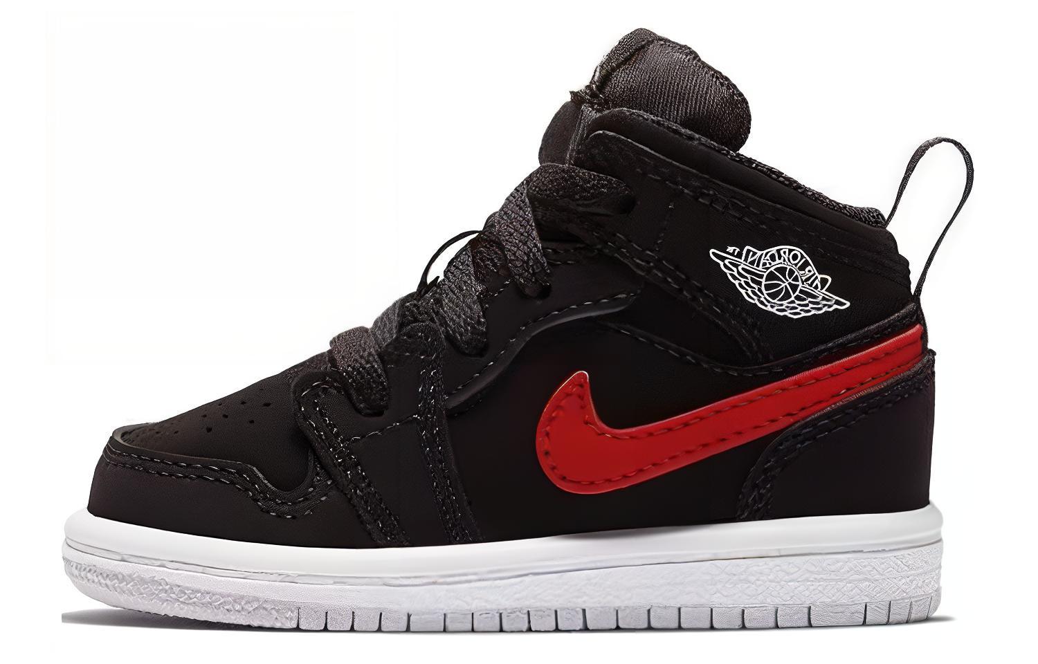 Buy (TD) Air Jordan 1 Mid 'Merah Biru Swoosh' 640735-065