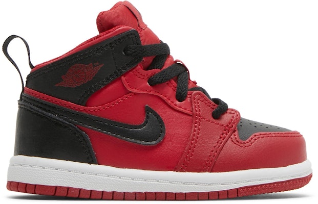 (TD) Air Jordan 1 Mid 'Reverse Bred' Merah Hitam Terbalik 640735-660 Buy (TD) Air Jordan 1 Mid 'Reverse Bred' Merah Hitam Terbalik 640735-660
