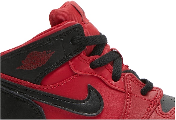 (TD) Air Jordan 1 Mid 'Reverse Bred' Merah Hitam Terbalik 640735-660 Order (TD) Air Jordan 1 Mid 'Reverse Bred' Merah Hitam Terbalik 640735-660