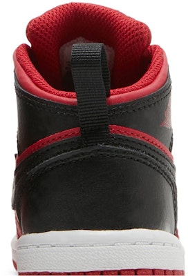 (TD) Air Jordan 1 Mid 'Reverse Bred' Merah Hitam Terbalik 640735-660 Sizing (TD) Air Jordan 1 Mid 'Reverse Bred' Merah Hitam Terbalik 640735-660