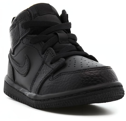 (Toddler) Air Jordan 1 Mid 'Triple Black' 640735-090 Lookbook (Toddler) Air Jordan 1 Mid 'Triple Black' 640735-090