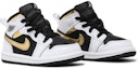Cheap (TD) Air Jordan 1 Mid 'Putih Emas' 640735-190