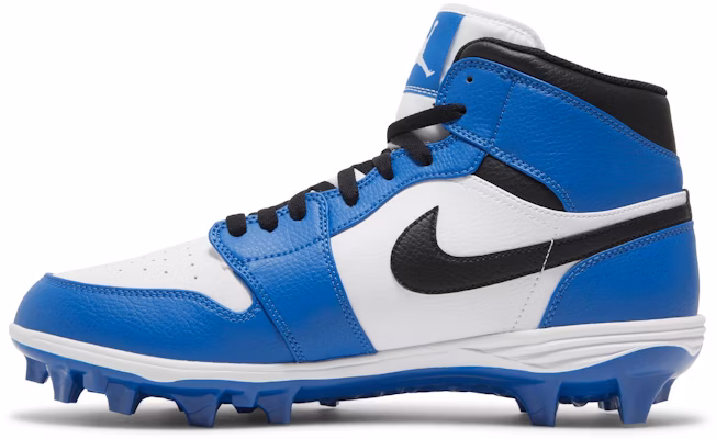 Air Jordan 1 Mid Cleat 'Putih Hitam Biru Diraja' FJ6805-104 Lookbook Air Jordan 1 Mid Cleat 'Putih Hitam Biru Diraja' FJ6805-104