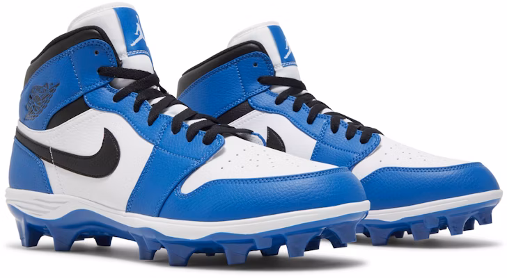 Air Jordan 1 Mid Cleat 'Putih Hitam Biru Diraja' FJ6805-104 Cheap Air Jordan 1 Mid Cleat 'Putih Hitam Biru Diraja' FJ6805-104