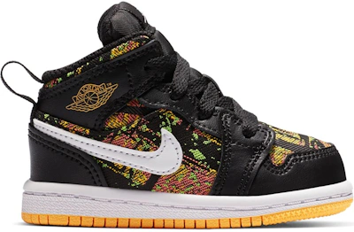 (Toddler) Air Jordan 1 Mid GT 'Black Laser Orange'