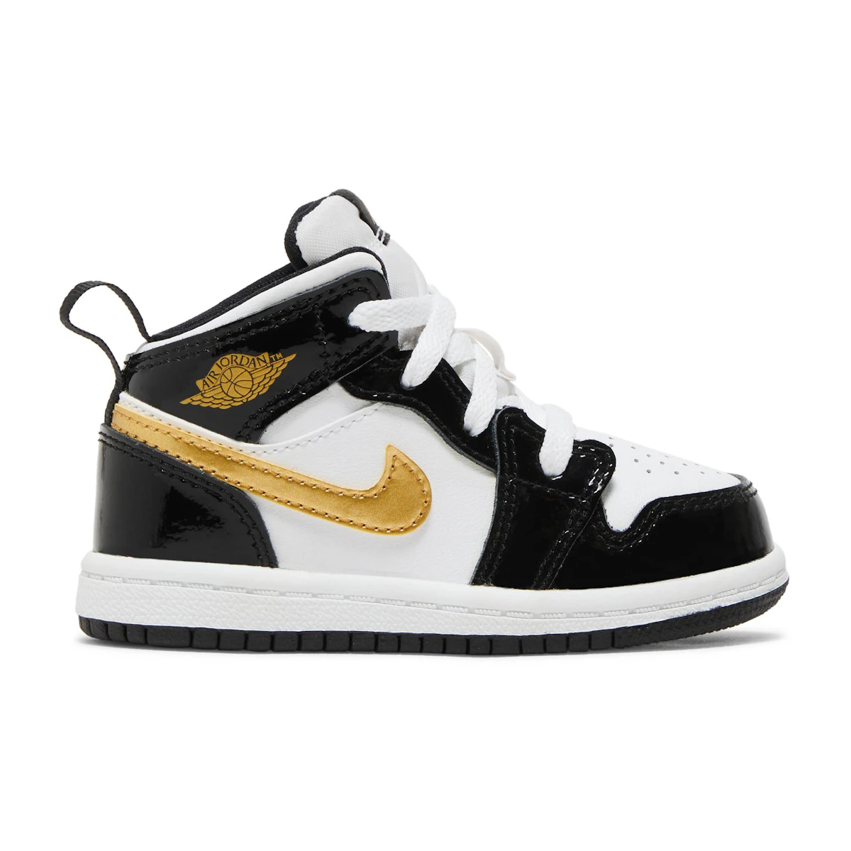 Beli (Toddler) Air Jordan Mid Patent 'Black Gold' BQ6933-007