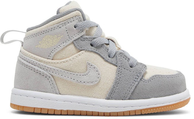 (Toddler) Air Jordan 1 Mid SE 'Coconut Milk Particle Grey' DN4344-100 Buy (Toddler) Air Jordan 1 Mid SE 'Coconut Milk Particle Grey' DN4344-100
