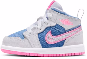 (Toddler) Air Jordan 1 Mid SE 'Denim Sequin' HQ2000-400 (Toddler) Air Jordan 1 Mid SE 'Denim Sequin' HQ2000-400