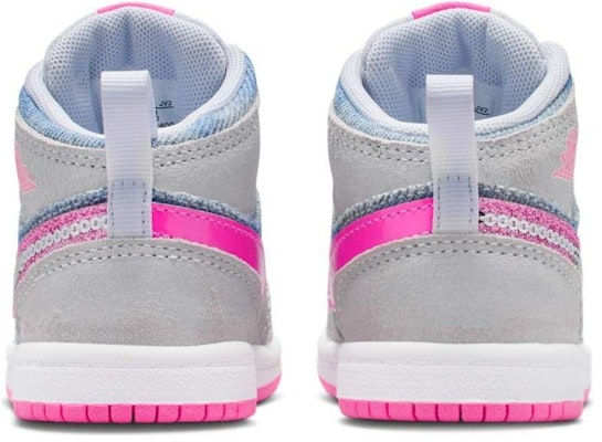 (Toddler) Air Jordan 1 Mid SE 'Denim Sequin' HQ2000-400 Lookbook (Toddler) Air Jordan 1 Mid SE 'Denim Sequin' HQ2000-400