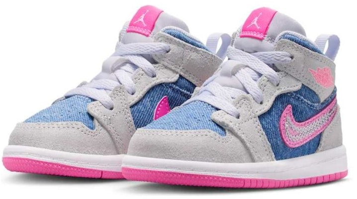 (Toddler) Air Jordan 1 Mid SE 'Denim Sequin' HQ2000-400 Shop (Toddler) Air Jordan 1 Mid SE 'Denim Sequin' HQ2000-400