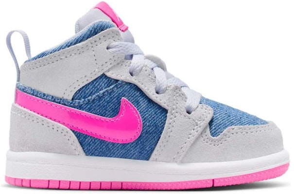 (Toddler) Air Jordan 1 Mid SE 'Denim Sequin' HQ2000-400 Details for (Toddler) Air Jordan 1 Mid SE 'Denim Sequin' HQ2000-400