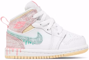 (Toddler) Air Jordan 1 Mid SE 'Ice Cream' DD1668-100 (Toddler) Air Jordan 1 Mid SE 'Ice Cream' DD1668-100