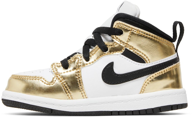 (TD) Air Jordan 1 Mid SE 'Emas Metalik' DC1424-700 Lookbook (TD) Air Jordan 1 Mid SE 'Emas Metalik' DC1424-700