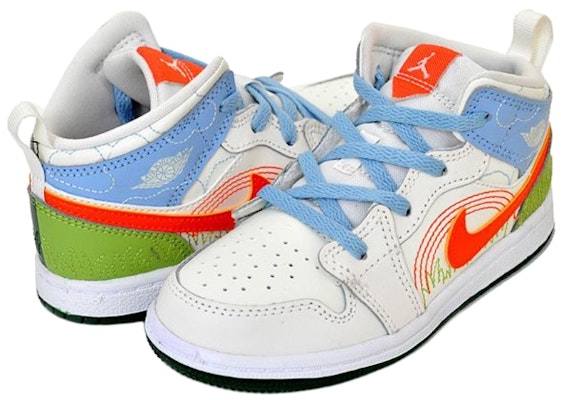 (Toddler) Air Jordan 1 Mid SE 'Stitch' DX2463-100 Lookbook (Toddler) Air Jordan 1 Mid SE 'Stitch' DX2463-100